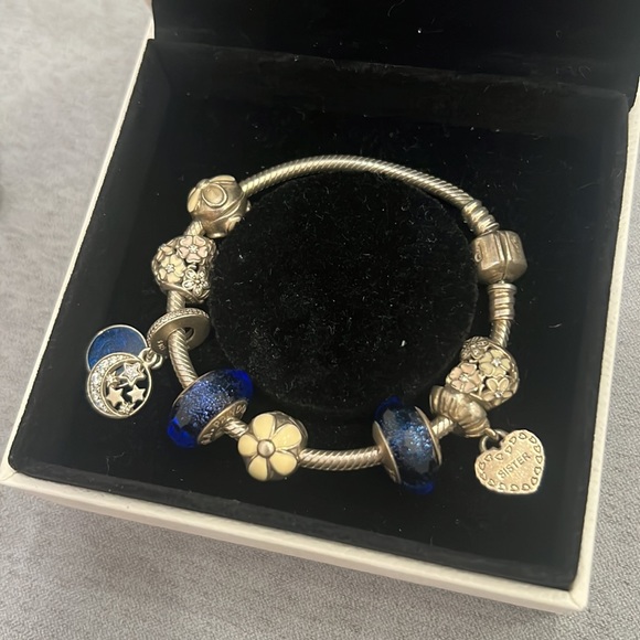 100% Authentic Pandora Bracelet with Charms and Dangles. - Picture 2 of 4